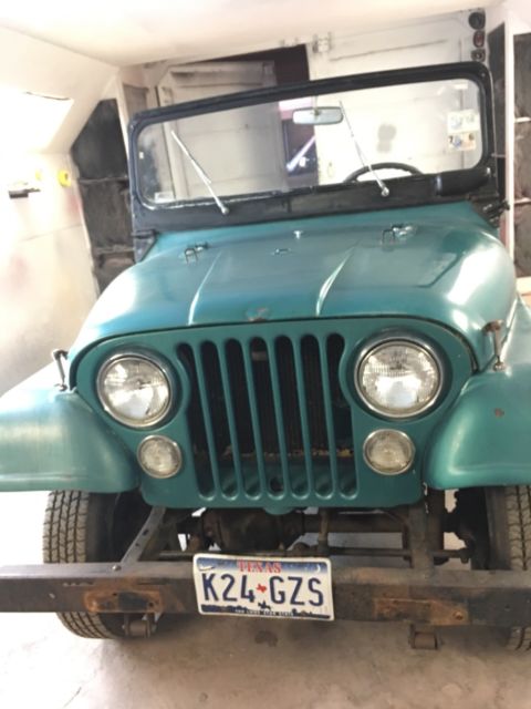 blue/green 1971 jeep