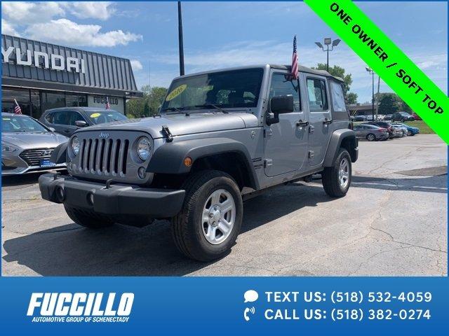 used 2016 jeep wrangler 4wd unlimited sport schenectady, ny 12304 for sale in schenectady, new york