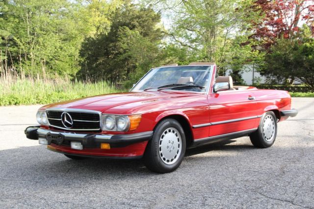 1988 mercedes-benz 560 series 560sl 8,277 miles red, unicorn, the best
