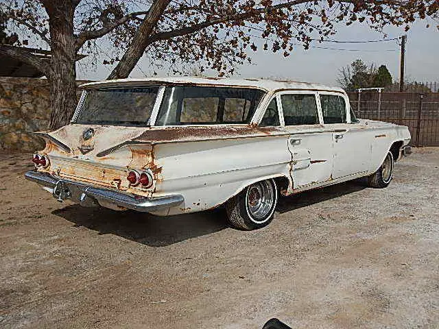 1960 chevy brookwood station wagon 283 w/factory indash a/c new mex barn find