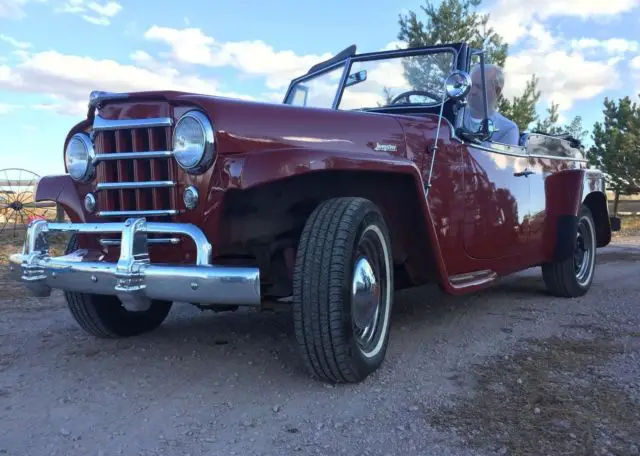 1950 willys jeepster - vj —lightning 6 cylinder engine - barn find - co. car