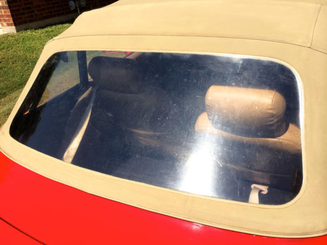 fiat spider 1980 red convertible-title free and clear