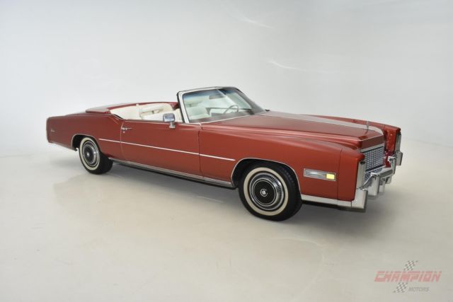 1976 cadillac el dorado 4,015 miles red convertible