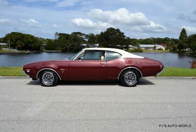 1969 oldsmobile cutlass 30,178 miles burgundy coupe 350 manual