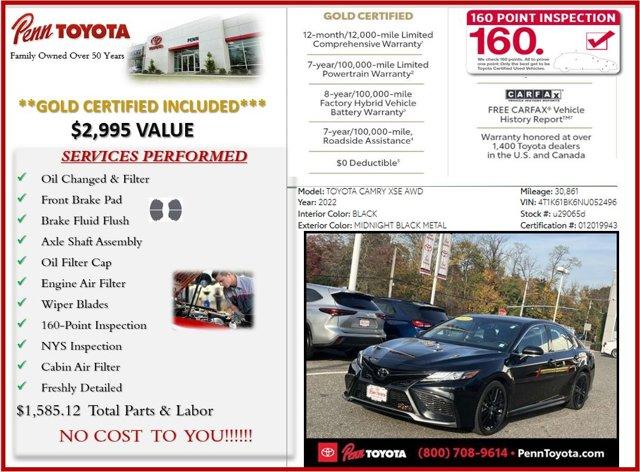 2022 toyota camry xse