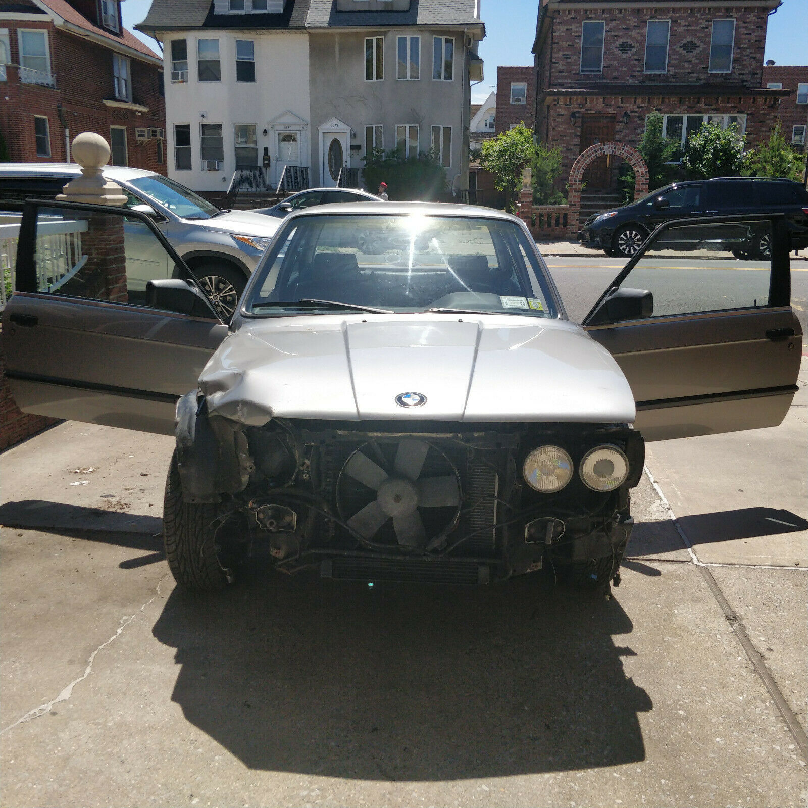 1989 bmw e30 325i - lsd - front right fender damage body damage - starts & runs