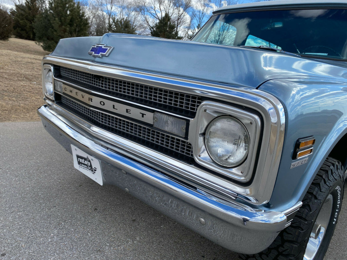 1970 chevrolet blazer k5, lt-1 350ci-v8, auto, 4x4, blue, leather interior