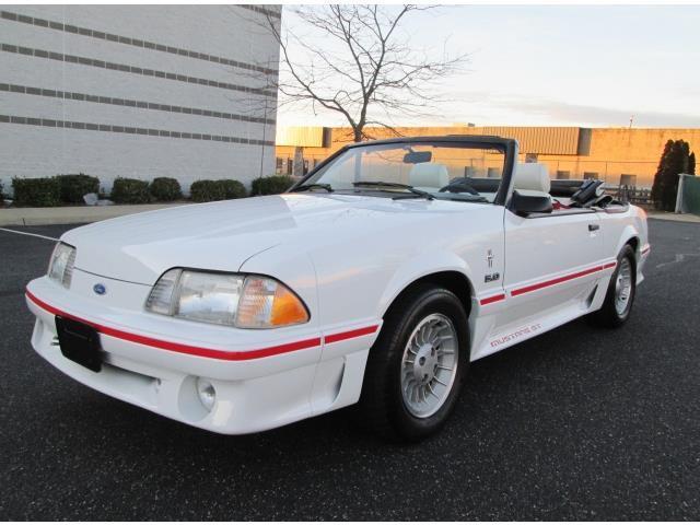 1988 ford mustang gt convertible white on white only 57k miles 1 owner rare find