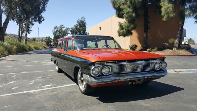 1961 chevrolet station wagon, parkwood, nomad, brookwood, bel air, impala
