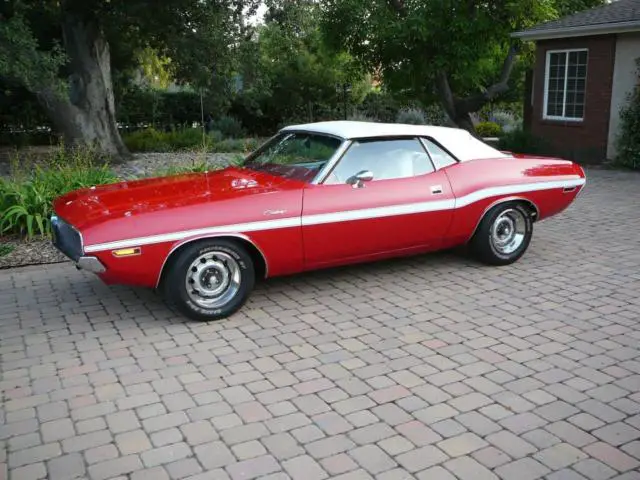 1970 dodge challenger convertible factory red on red 440 v8 xlnt