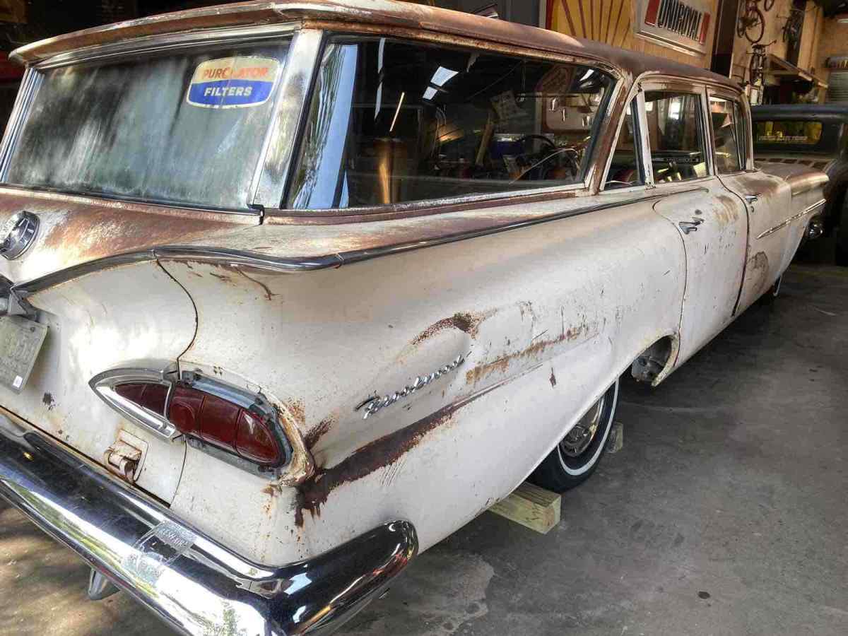 1959 chevrolet brookwood station wagon coupe white fwd manual brookwood wagon
