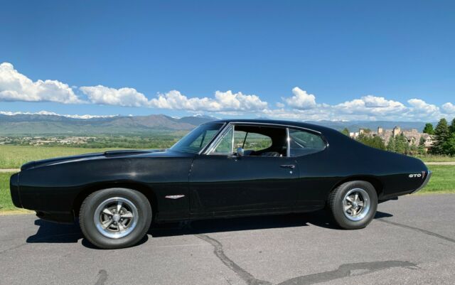 real 1968 pontiac gto sport coupe, black on black
