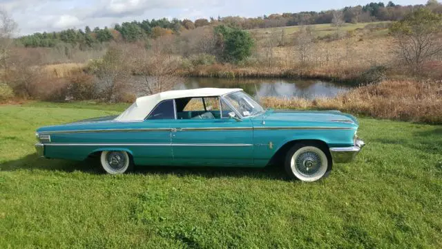 1963 ford galaxie 500 convertible, "rare ming green"