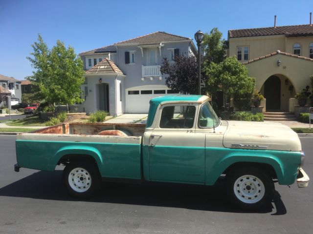 1960 ford f-100 rare california original nice patina runs great!
