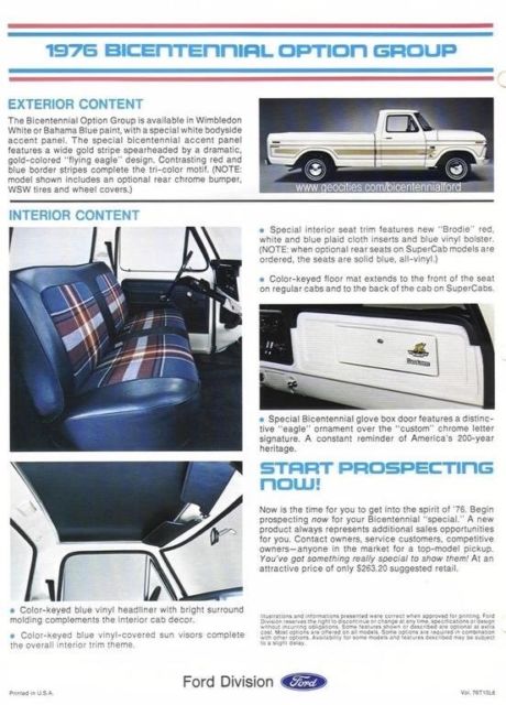 1976 ford f-150 bicentennial edition pickup truck