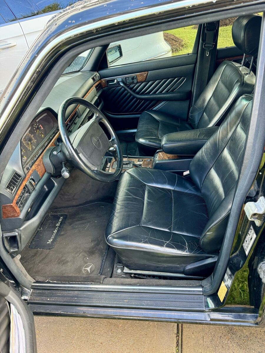 1990 mercedes-benz 500-series sedan black sel