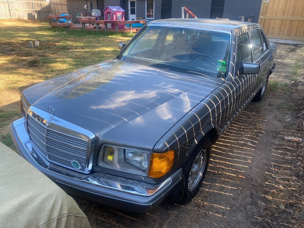 1985 mercedes-benz 500sel sedan grey rwd automatic sel