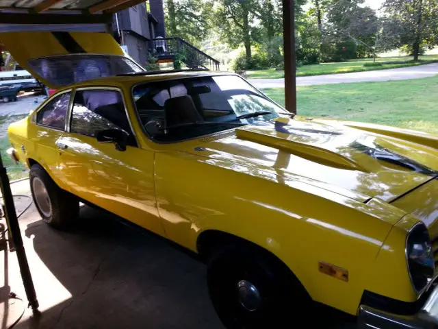 77 chevy vega hatchback v8 350 with 4 speed muncie transmission runs excellent!