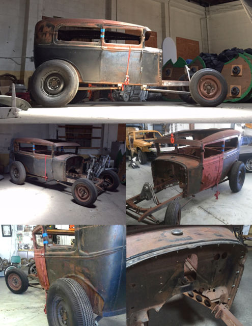 1931 ford chopped and channeled model a sedan hot rat rod project trog