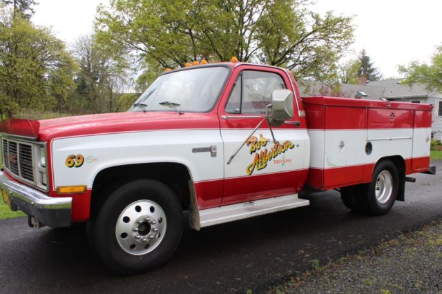 1986 gmc c/k30 3500 dually service truck - very clean - no rust - 4 speed - nice