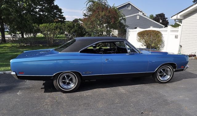 gleaming 1969 plymouth gtx 440ci numbers matched blue beauty fully restored nr !