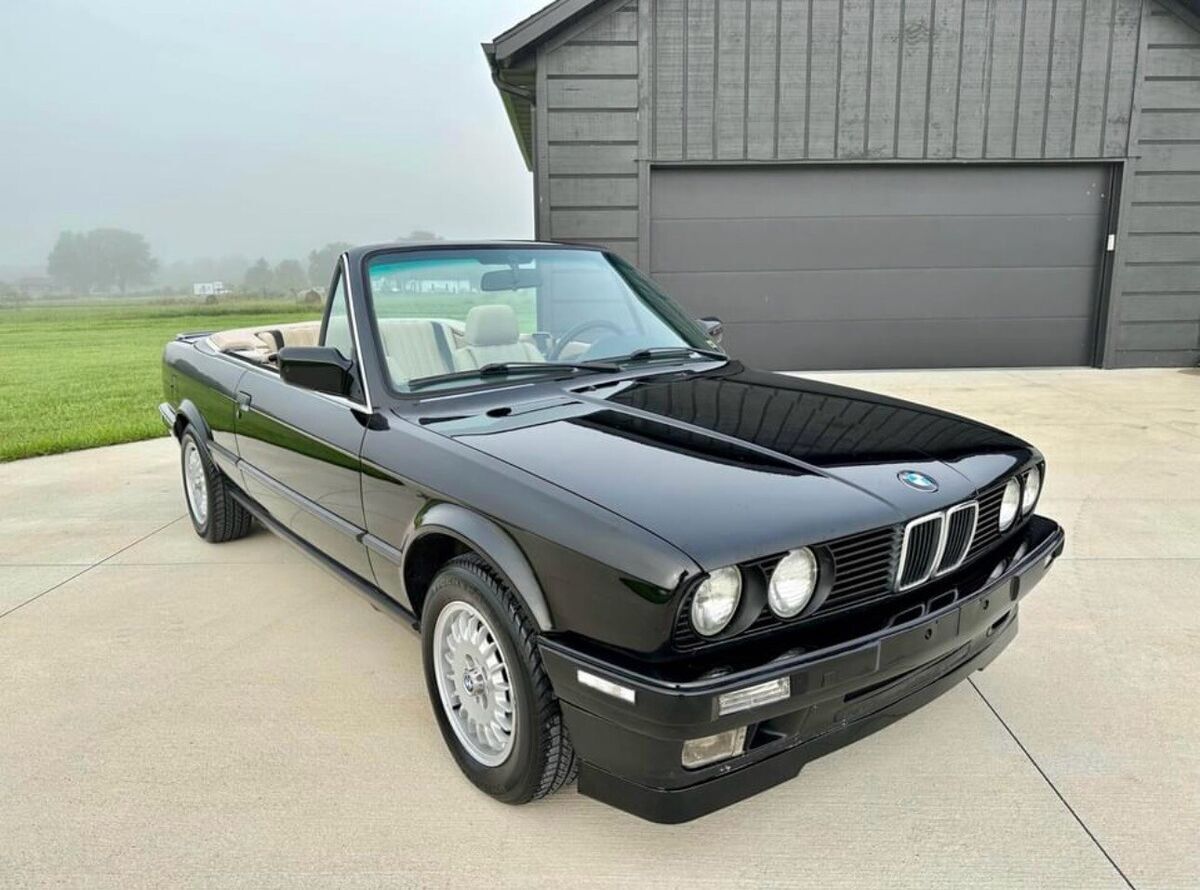 1991 bmw 3-series black rwd manual i