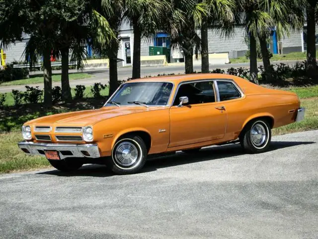 1973 pontiac ventura coupe 21988 miles orange 2 door 3-speed automatic