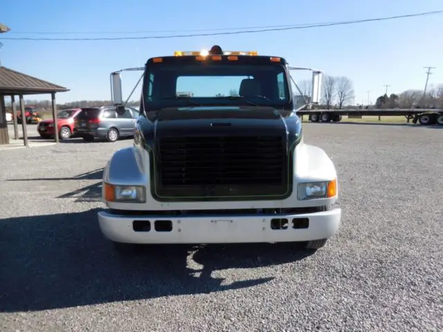 94 black roll back tow truck wrecker flat bed 7.3 diesel manual power tilt wms