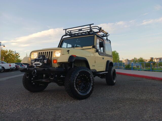 1988 jeep wrangler suv yellow 4wd manual s