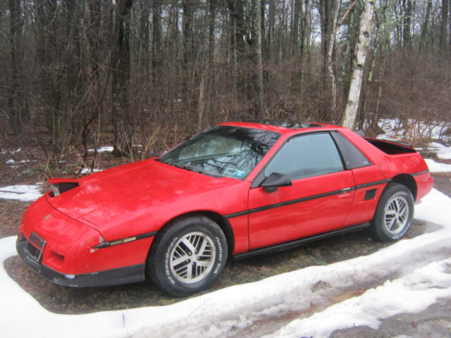1986 pontiac fiero sport coupe parts/project car v6 2.8l automatic 137k as is