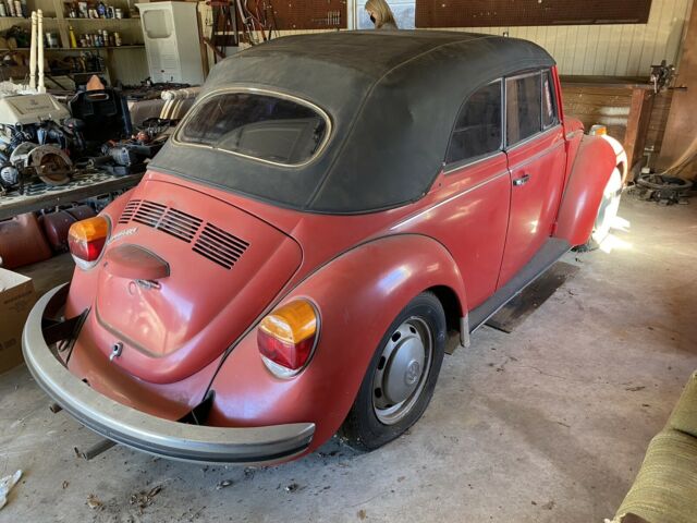 1973 volkswagen super beetle convertible red rwd manual