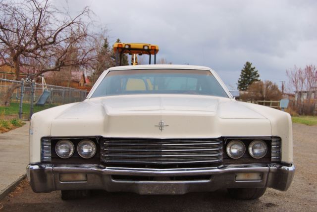 1970 lincoln continental coupe, white, project car (1 of 3073 made)