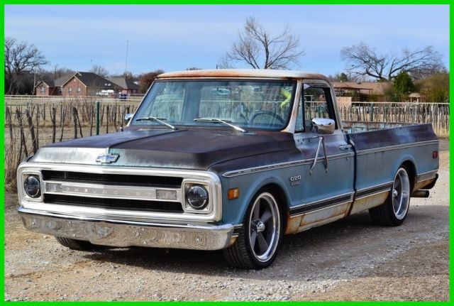 1970 chevy c20, c10 texas patina truck, ac, restored interior, vortec v8 swap