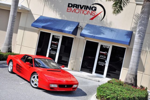 1992 ferrari 512 tr testarossa 512 tr 8080 miles red coupe manual