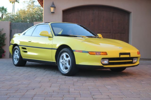 34k mile 1991 toyota mr2 turbo- yellow