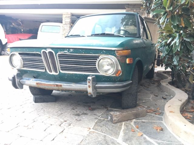 1972 bmw 2002 - roundie - 4-speed - runs - original condition - agave