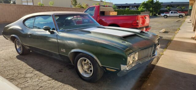 1970 oldsmobile 442 coupe green rwd automatic 442 oai