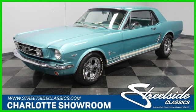 vintage classic chrome swap gt styling cold air intake pony blue white 1966