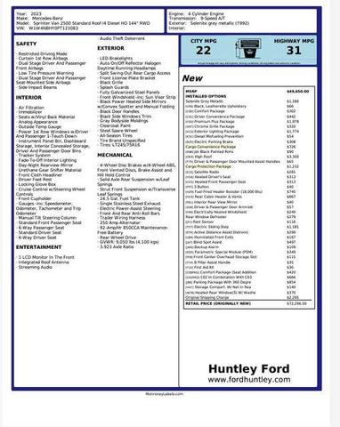 2023 mercedes-benz sprinter 2500 standard roof 4-cyl diesel ho