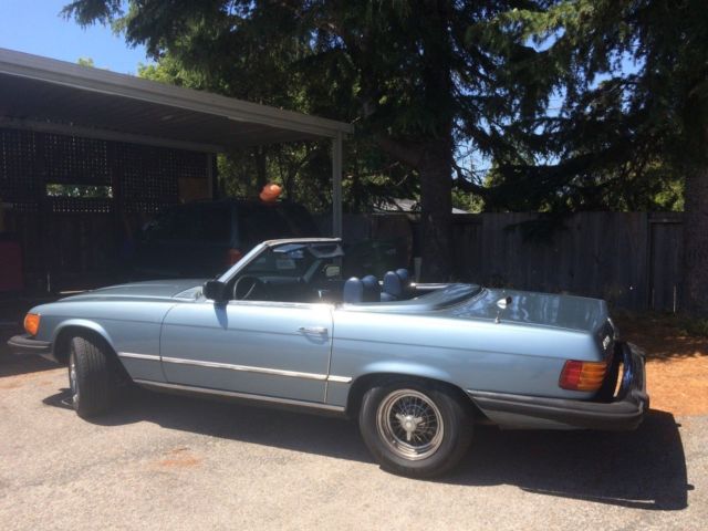 mb 450sl 1977 roadster with both tops
