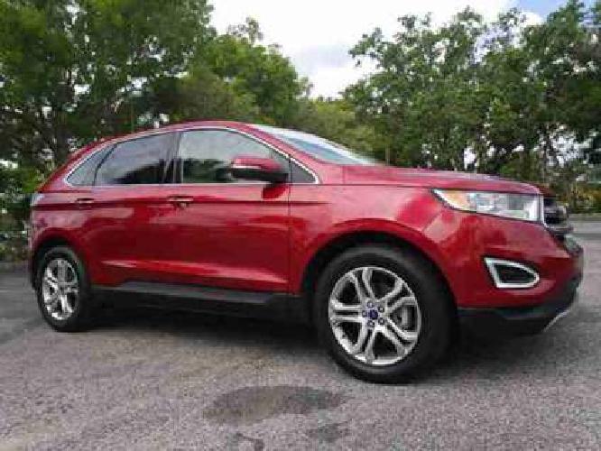 2017 ford edge titanium*navgation*technology pkg*blind spot detection*ruby red in sarasota, fl