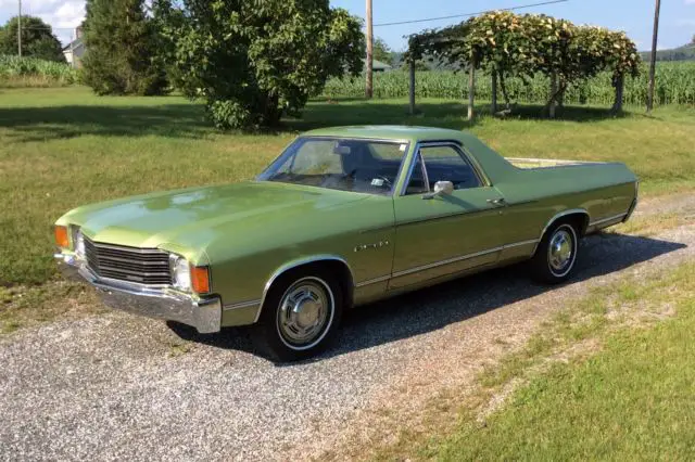 1972 chevrolet chevelle el camino - 307ci v-8 - 3-speed automatic (nice driver!)