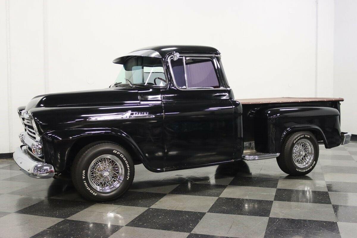 1955 gmc 3100 big window black cadillac 501 v8 34074 miles