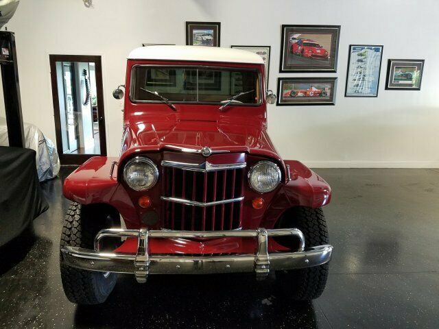 1961 jeep willy pickup red