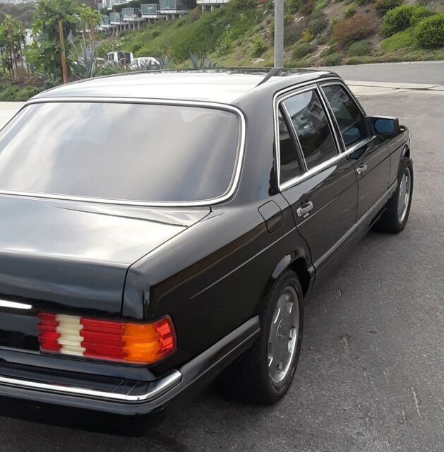 1990 mercedes benz 560sel original paint..black / black.rust free california car