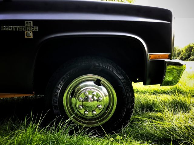 1983 matte black chevrolet chevy 5.8 v8 c-30 c/k 3500 new racing 400 bhp rwd