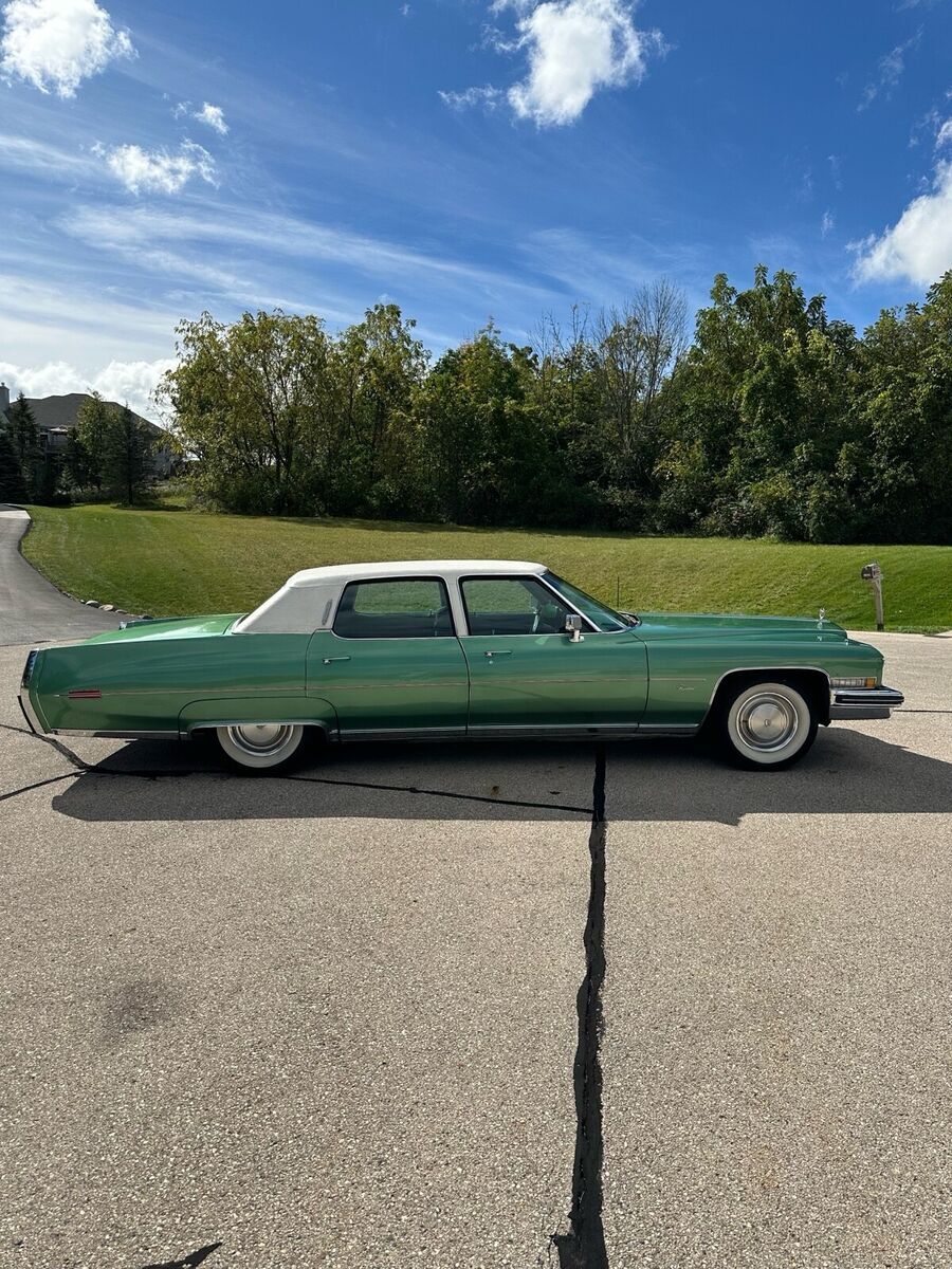1973 cadillac fleetwood sedan green