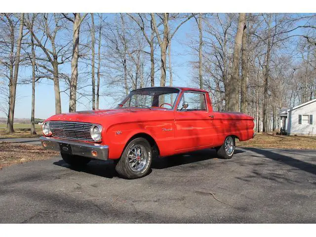 1963 ford ranchero 95,427 miles red 2 door 260 cu-in v8 manual