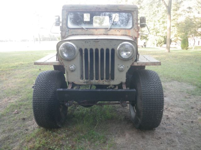 1953 willys cj-3b jeep with steel top, clear title, runs needs restortation