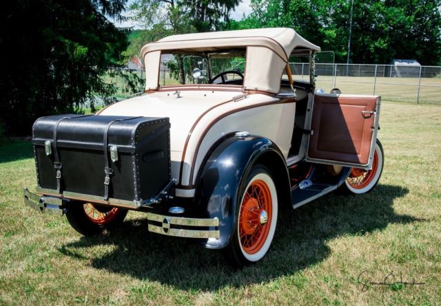 1930 model a ford deluxe roadster dual side mounts restored